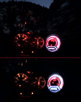Here is a really crappy set of pics of my center gauge-cluster.