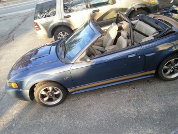 My Mustang Gt convertible (scratches in door have been repaired).