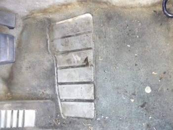 Driver floorboard after alleged &quot;leak&quot;