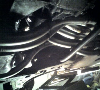 GTU's headers.  Ultimately ended up terminating in a true dual exhaust system.