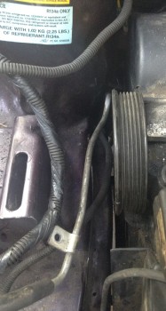 3.4 Pulley1b.jpg (1.2 MiB) Viewed 14394 times It is a tight fit, but it is a fit. The belt will be WAY easier to change than the stock 3100...